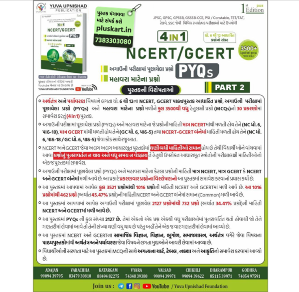 NCERT-GCERT 4in1 PYQ PART 2 Yuva Upnishad (arthtantra paryavaran)